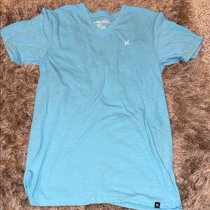 Hurley Men's Light Blue V-Neck Tee